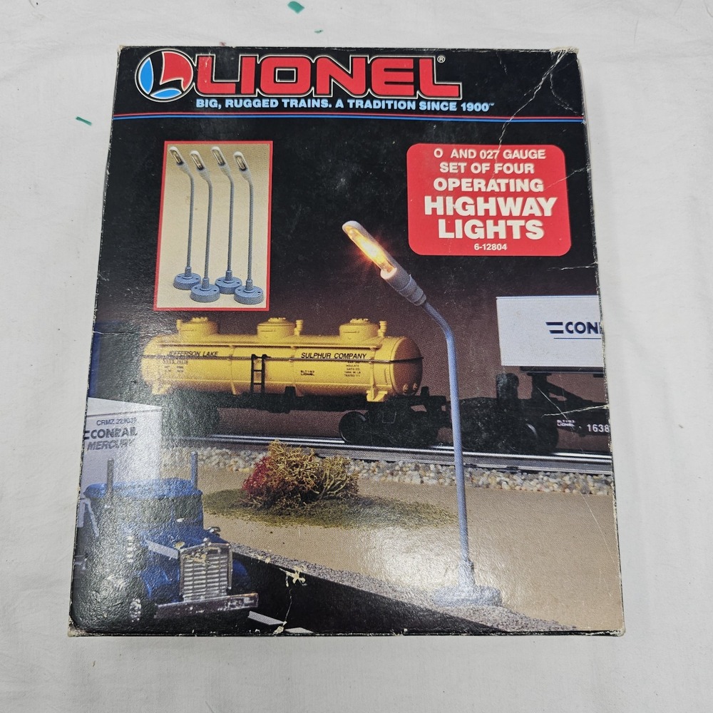 Lionel 6-12804 Set‎ of 2 Highway Lights Guage Operating Highway Lights READ*